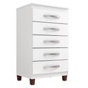 Ver imagem 1 de Cômoda Catar 5 Gavetas Branco - Incorplac