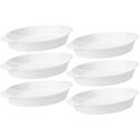 Ver imagem 1 de Conjunto 6 Travessas Tigela Oval Branca 800ml Plástico Coza Uno Servir Buffet Eventos Restaurantes