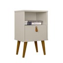 Ver imagem 1 de Mesa de Cabeceira Keila Off White 39x65 Cm L04 - D'Rossi