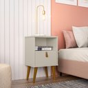 Ver mais imagens de Mesa de Cabeceira Keila Off White 39x65 Cm L04 - D'Rossi