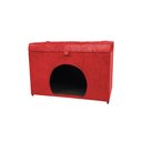 Ver imagem 1 de Puff Pet Baú Estofado para Cachorro e Gato - Vermelho