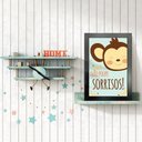 Ver imagem 4 de Kit 4 Quadros Infantil Leão Animais Bichos Frases 20x30cm Titulo Moldura Preta
