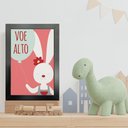 Ver imagem 6 de Kit 4 Quadros Infantil Leão Animais Bichos Frases 20x30cm Titulo Moldura Preta