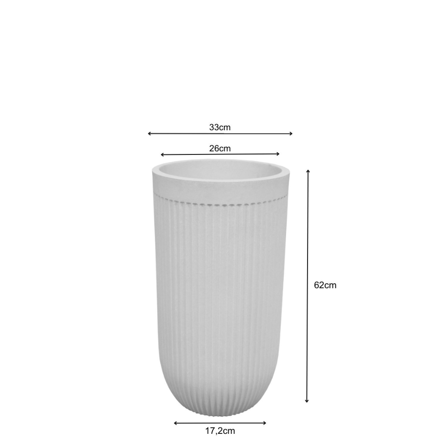 Vaso Decorativo Cilíndrico Atenas Japi - 3