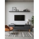 Ver imagem 1 de Rack para Tv com Prateleira 180cm Retro Mdf Dallas - On Móveis Cor:grafite