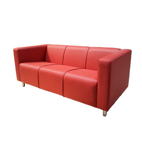 Sofá Nilo Sala Recepção 3 Lugares - Vermelho
