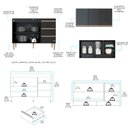 Ver imagem 4 de Armário de Cozinha Completa Modulada 5 Peças 2,80m + 1,36m Essenza Móvel na Caixa