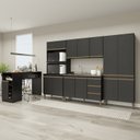 Ver imagem 1 de Armário de Cozinha Completa Modulada 5 Peças 2,80m + 1,36m Essenza Móvel na Caixa