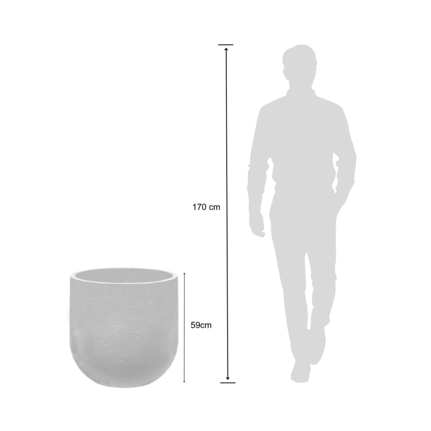 Vaso Decorativo Cilíndrico Rústico  55 - 4