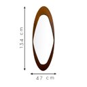 Ver imagem 3 de Espelho Emoldurado Antique Freijó 134x47cm Oval