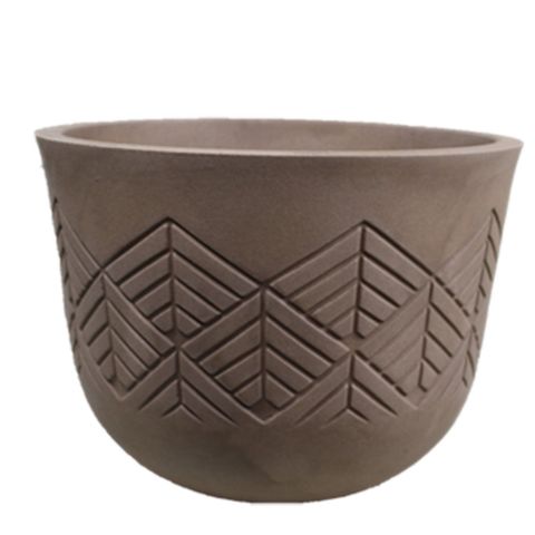 Vaso Redondo 42 Tribo Japi Marrom/Macchiato
