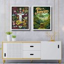 Ver imagem 1 de Kit 2 Quadros Posters Rio de Janeiro 24x18cm - com Vidro:moldura Branca