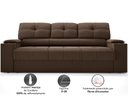 Ver imagem 4 de Sofá com Porta Copos Retrátil e Reclinável Tom 2,05m Velosuede - Netsofas - Marrom