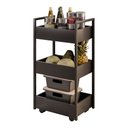 Ver imagem 6 de Carrinho Auxiliar para Salão de Beleza Laís 50cm em Aço com Rodízios Preto - Desk Design