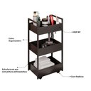 Ver imagem 3 de Carrinho Auxiliar para Salão de Beleza Laís 50cm em Aço com Rodízios Preto - Desk Design