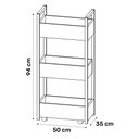 Ver imagem 4 de Carrinho Auxiliar para Salão de Beleza Laís 50cm em Aço com Rodízios Preto - Desk Design