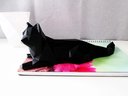 Ver imagem 4 de Gato 28 Cm De Comprimento - Estatueta - Decoração - Toque 3D:Preto