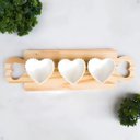 Ver imagem 2 de Tabua de Frios Alça Coração Vazado Pinus 46x15x1,5