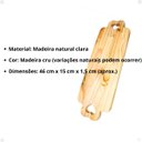 Ver imagem 3 de Tabua de Frios Alça Coração Vazado Pinus 46x15x1,5