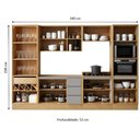 Ver imagem 4 de Cozinha Completa 13 Pts 4 Gavs s/ Tampo Áurea Cinamomo/Fendi