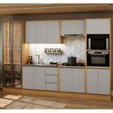 Ver imagem 1 de Cozinha Completa 13 Pts 4 Gavs s/ Tampo Áurea Cinamomo/Fendi