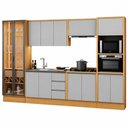 Ver imagem 2 de Cozinha Completa 13 Pts 4 Gavs s/ Tampo Áurea Cinamomo/Fendi