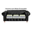 Ver imagem 2 de Conjunto De Sofá 3 Lugares E 2 Poltronas Chesterfield Luís Xv - Couríssimo Preto