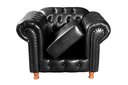 Ver imagem 6 de Conjunto De Sofá 3 Lugares E 2 Poltronas Chesterfield Luís Xv - Couríssimo Preto