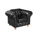 Ver imagem 5 de Conjunto De Sofá 3 Lugares E 2 Poltronas Chesterfield Luís Xv - Couríssimo Preto