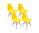 Ver imagem 1 de Kit 4 Cadeira de Jantar Charles Eames Dkr Eiffel Cor Amarelo Bering