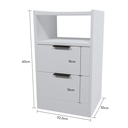 Ver imagem 2 de Kit Mesa de Cabeceira Voxa Móveis Mdf 60x30cm 2 Uni. Branco