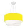 Pendente Cilíndrico Amarelo e Branco MJ-4061 Para Mesa de Jantar e Estar - 1