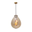 Ver imagem 1 de Pendente Dourado com Vidro Champanhe 52cm 2e27 14613-pl