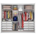 Ver imagem 3 de Guarda Roupa Casal Atlanta 3 Portas 8 Gavetas Neve com Espelho – Novo Horizonte