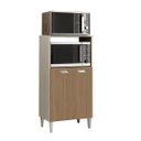 Ver imagem 2 de Balcão Microondas e Fono Elétrico 2 Portas Prisma Hr Móveis:elmo-marrom