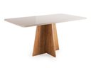 Ver imagem 2 de Mesa de Jantar 6 Lugares Retangular Aires Mel e Off White