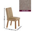 Ver imagem 4 de Conjunto de Mesa 180cm e 6 Cadeiras Kate em MDF Off White e Marrom Turim / Naturalle