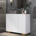 Ver imagem 1 de Gabinete Banheiro 3 Portas 90cm Multimóveis MP5031 Branco/Natural