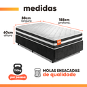 Ver imagem 3 de Cama Box Solteiro Qatar Colchão Inducol Molas Maxforce Pro 88x188x63cm