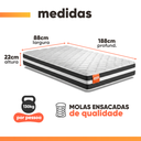 Ver imagem 4 de Cama Box Solteiro Qatar Colchão Inducol Molas Maxforce Pro 88x188x63cm
