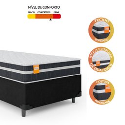 Cama Box Solteiro Qatar Colchão Inducol Molas MaxForce Pro 88x188x63cm - 4