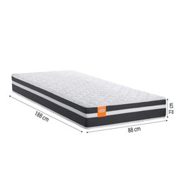 Cama Box Solteiro Qatar Colchão Inducol Molas MaxForce Pro 88x188x63cm - 3