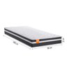 Cama Box Solteiro Qatar Colchão Inducol Molas MaxForce Pro 88x188x63cm - 3