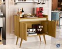 Ver imagem 2 de Buffet Lux 2 Portas Pés Palito Madeirado / Off White - JM Casa dos Móveis