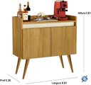 Ver imagem 4 de Buffet Lux 2 Portas Pés Palito Madeirado / Off White - JM Casa dos Móveis