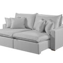 Ver imagem 2 de Sofá Retrátil e Reclinável 4 Lugares M-196 2,50m Molas Ensacadas Pillow Top Almofadas Estofados Mart