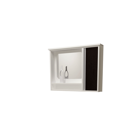 Espelheira Oxford Branco C/fresno Negro - Gabinetto