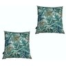 Kit 2 Capas de Almofada Waterblock Impermeável Antimofo Antiácaro Área Externa 45cmx45cm:Folhagens V - 11