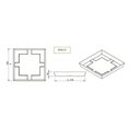 Ver imagem 2 de Prato para Vaso Quadrado Slim 23 Japi