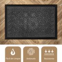 Ver imagem 4 de 1 Tapete Porta Capacho Grego Luxo Antiderrapante Gf 40x60